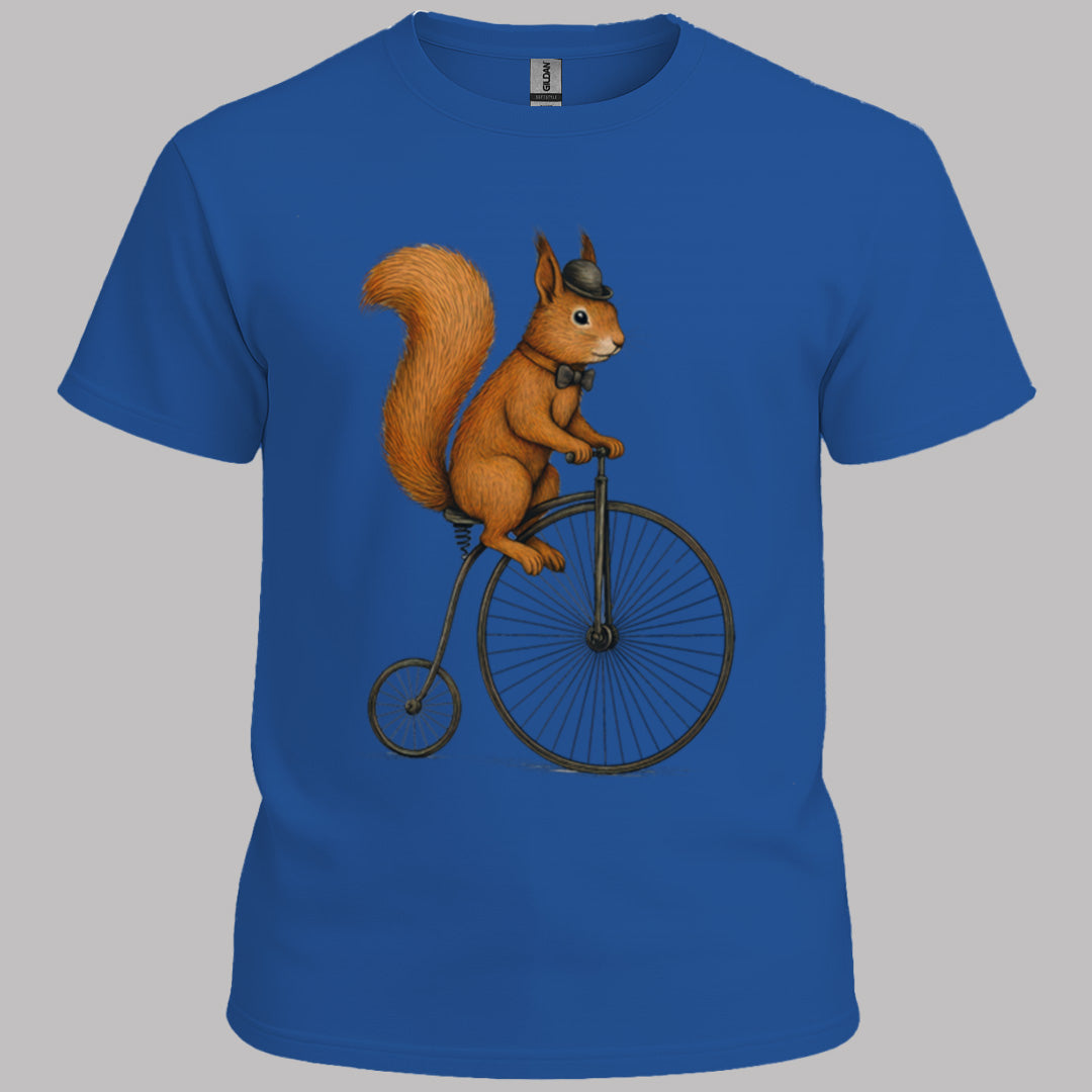 Eekhoorn op antieke fiets T‑Shirt