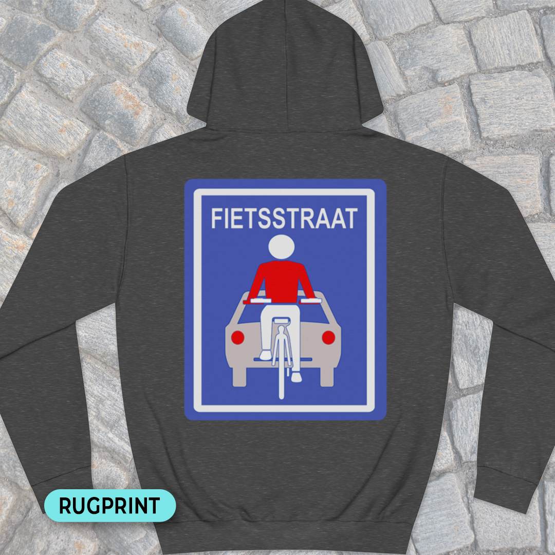Fietsstraat rugprint Hoodie