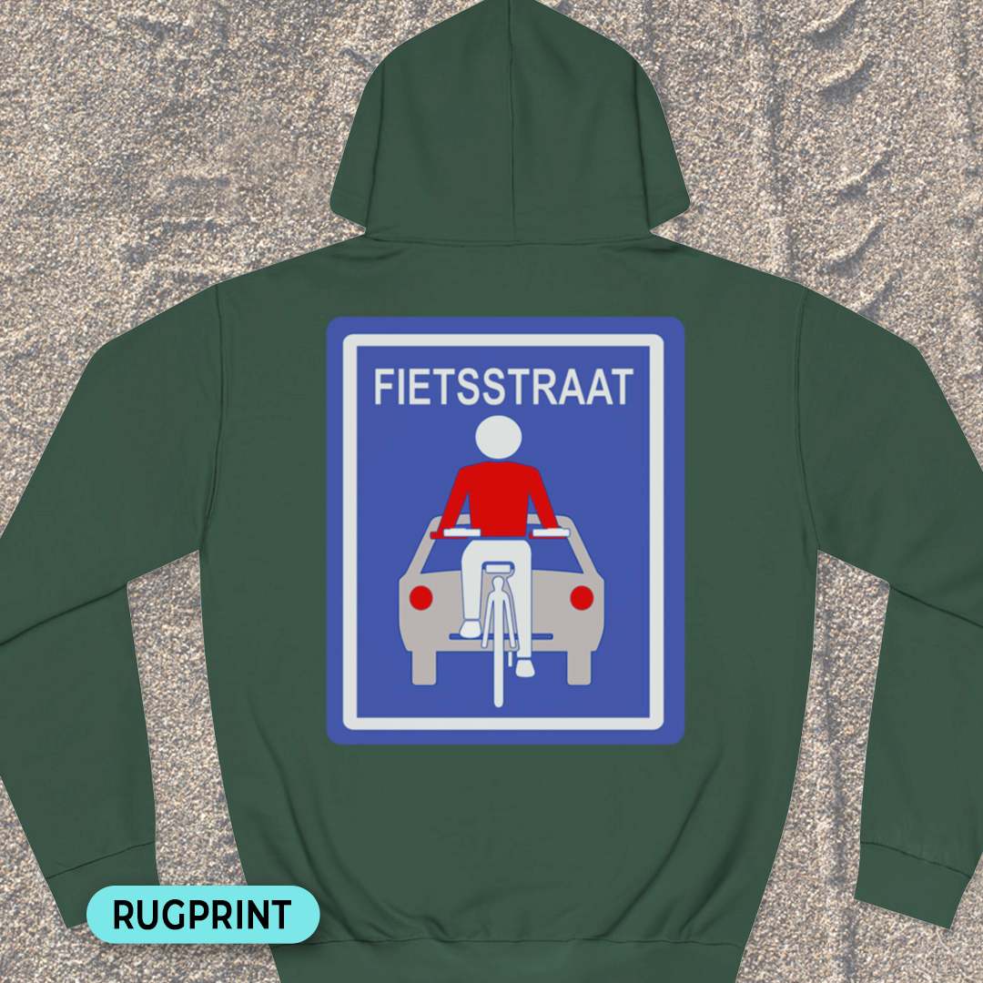 Fietsstraat rugprint Hoodie