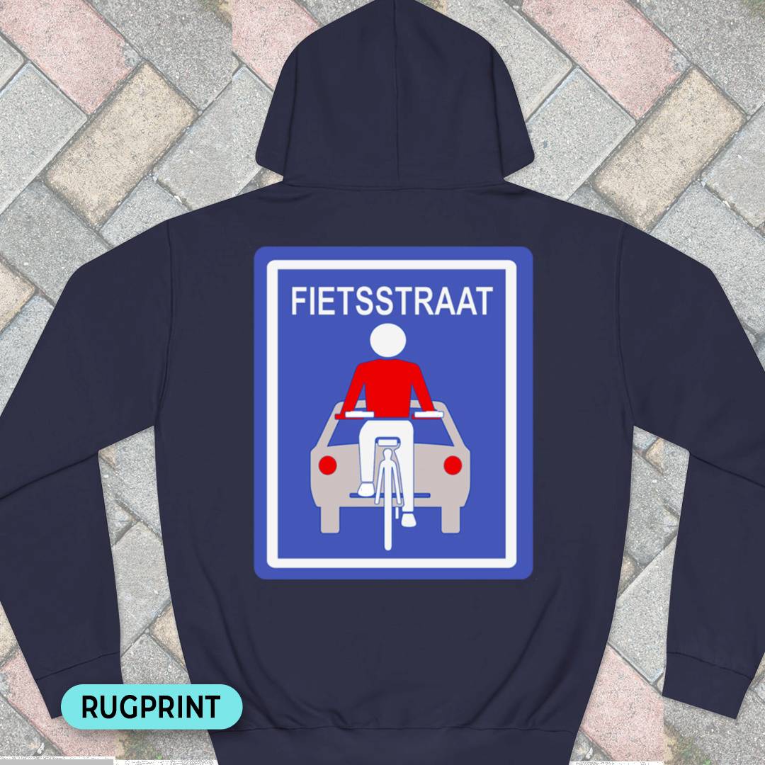 Fietsstraat rugprint Hoodie