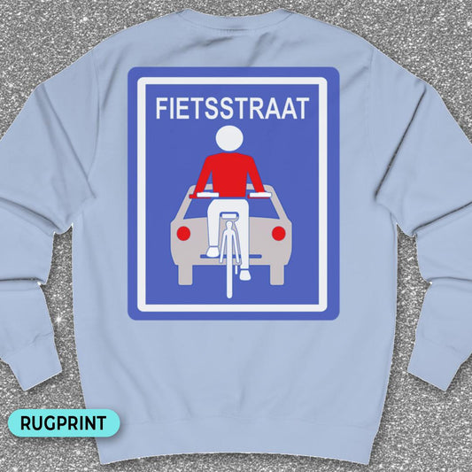 Fietsstraat rugprint Sweater
