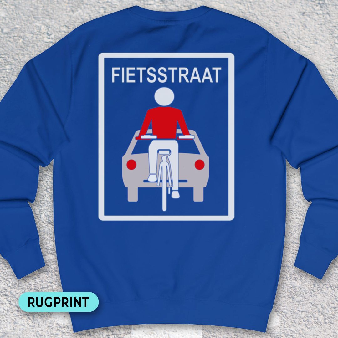 Fietsstraat rugprint Sweater