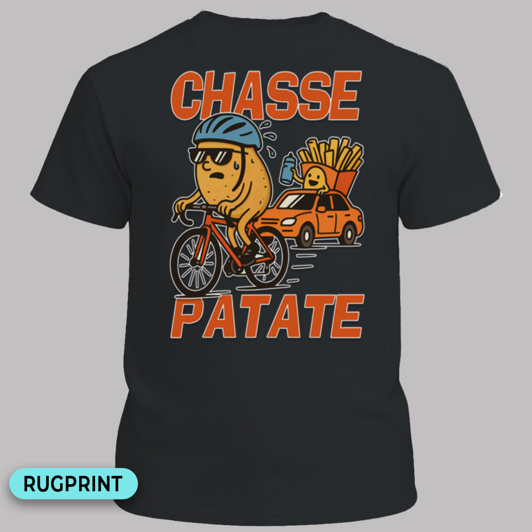 Chasse Patate met bezemwagen (rood) rugprint T-Shirt
