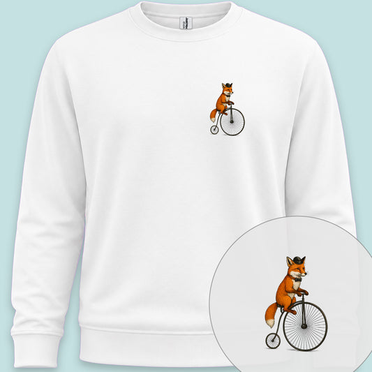 Vos op antieke fiets Sweater