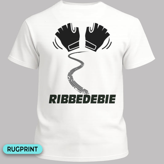 Ribbedebie zwaaien rugprint T‑Shirt