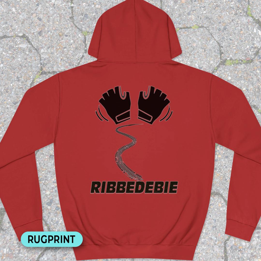 Ribbedebie zwaaien rugprint Hoodie