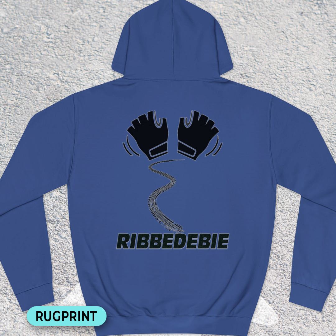 Ribbedebie zwaaien rugprint Hoodie
