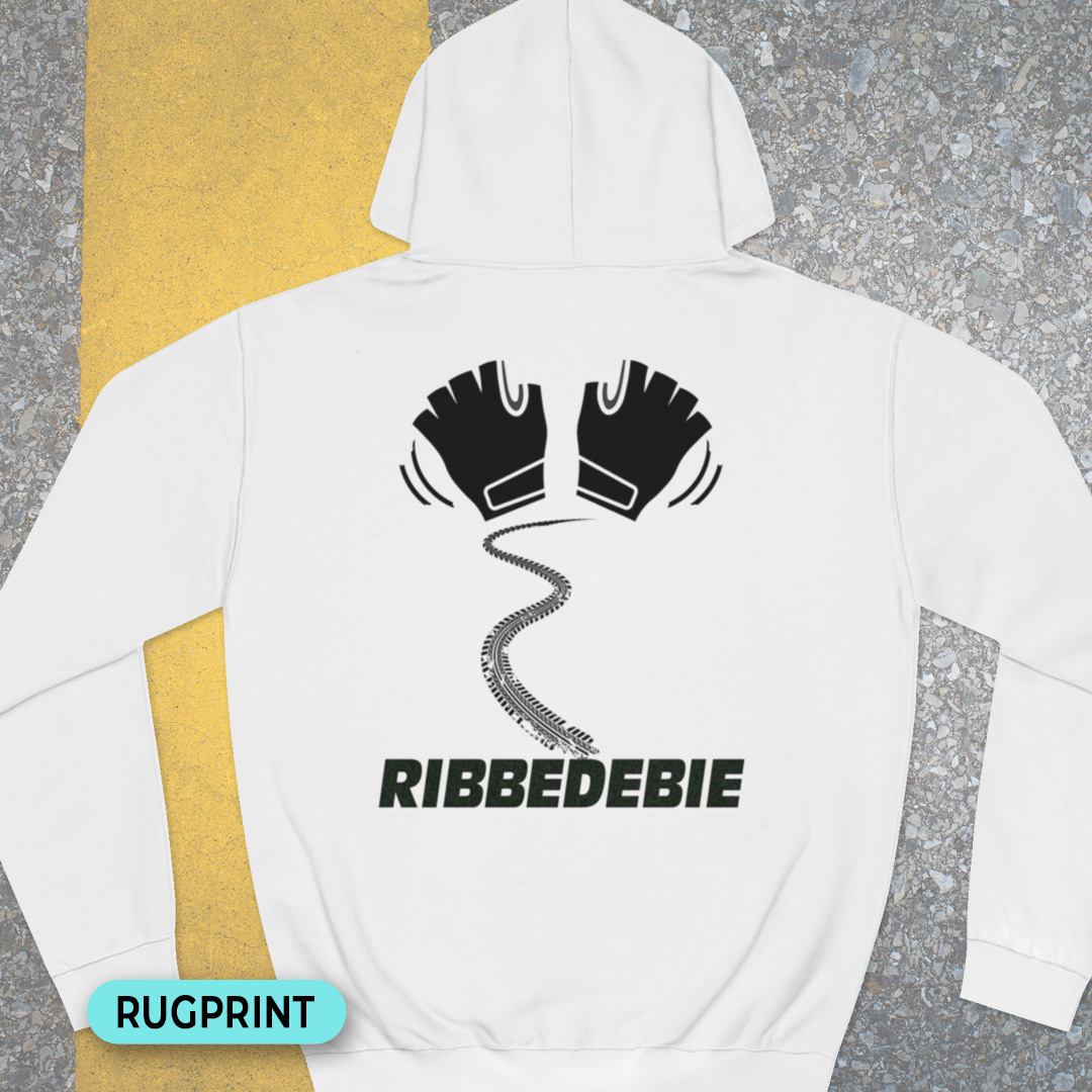 Ribbedebie zwaaien rugprint Hoodie