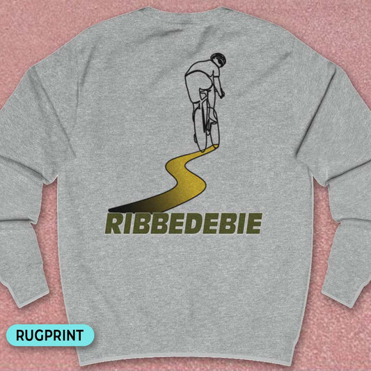 Ribbedebie rugprint Sweater