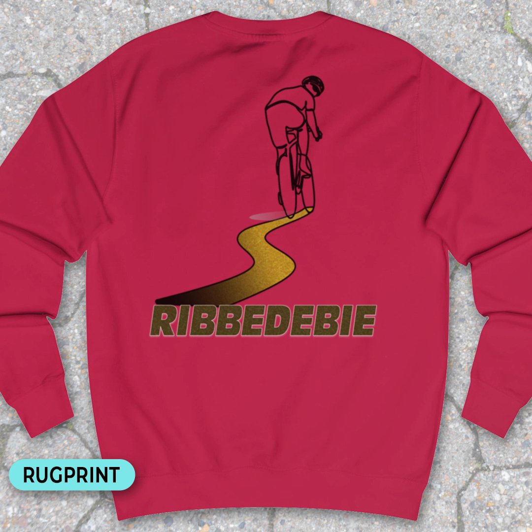 Ribbedebie rugprint Sweater
