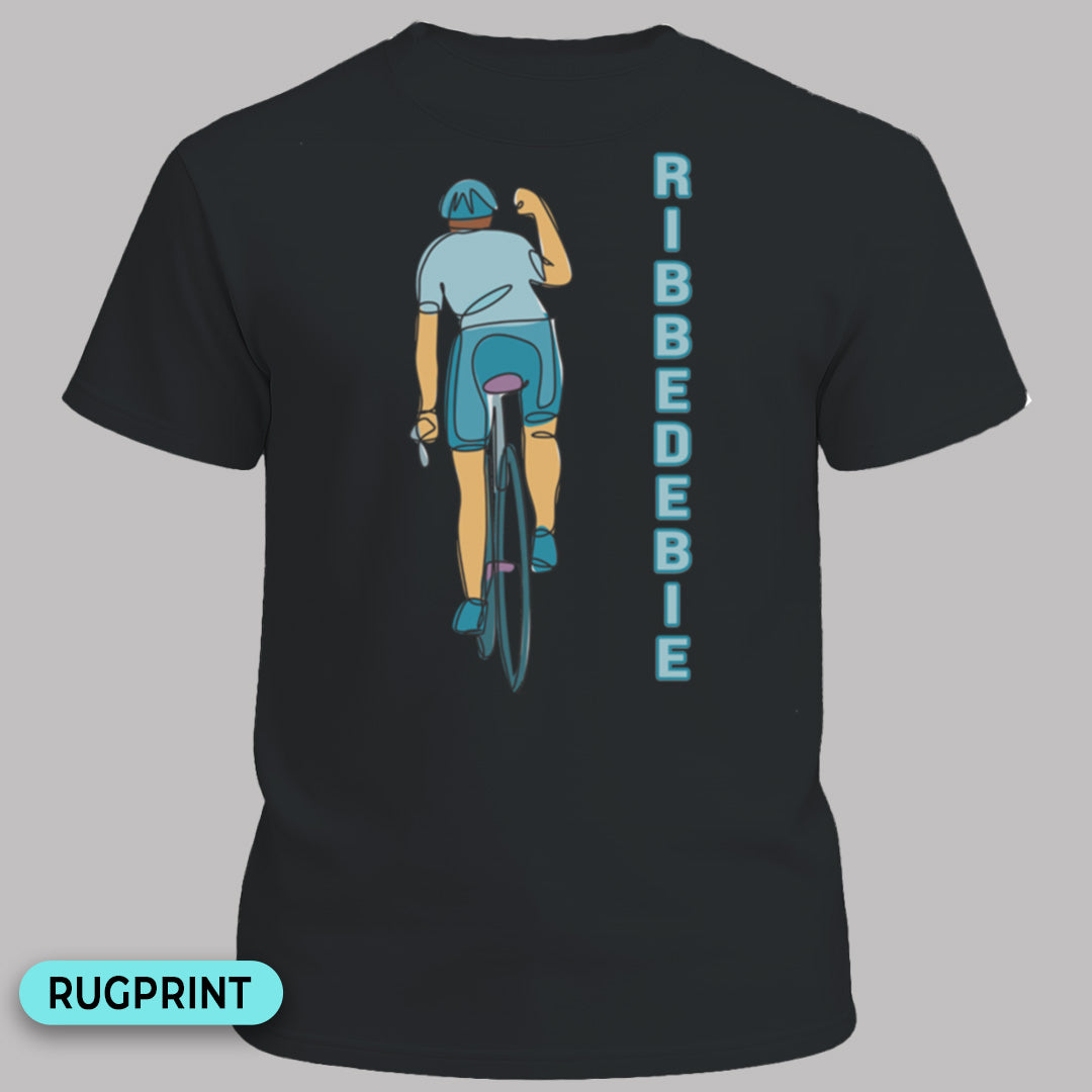 Ribbedebie verticaal rugprint T-Shirt
