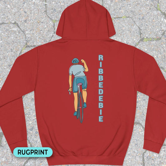Ribbedebie verticaal rugprint Hoodie