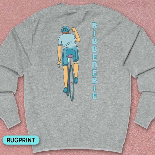 Ribbedebie verticaal rugprint Sweater