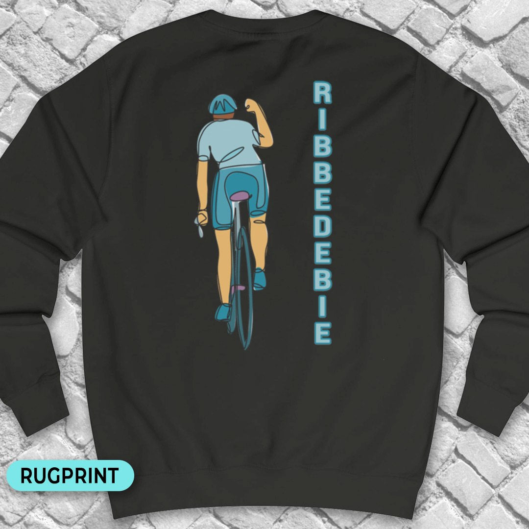 Ribbedebie verticaal rugprint Sweater