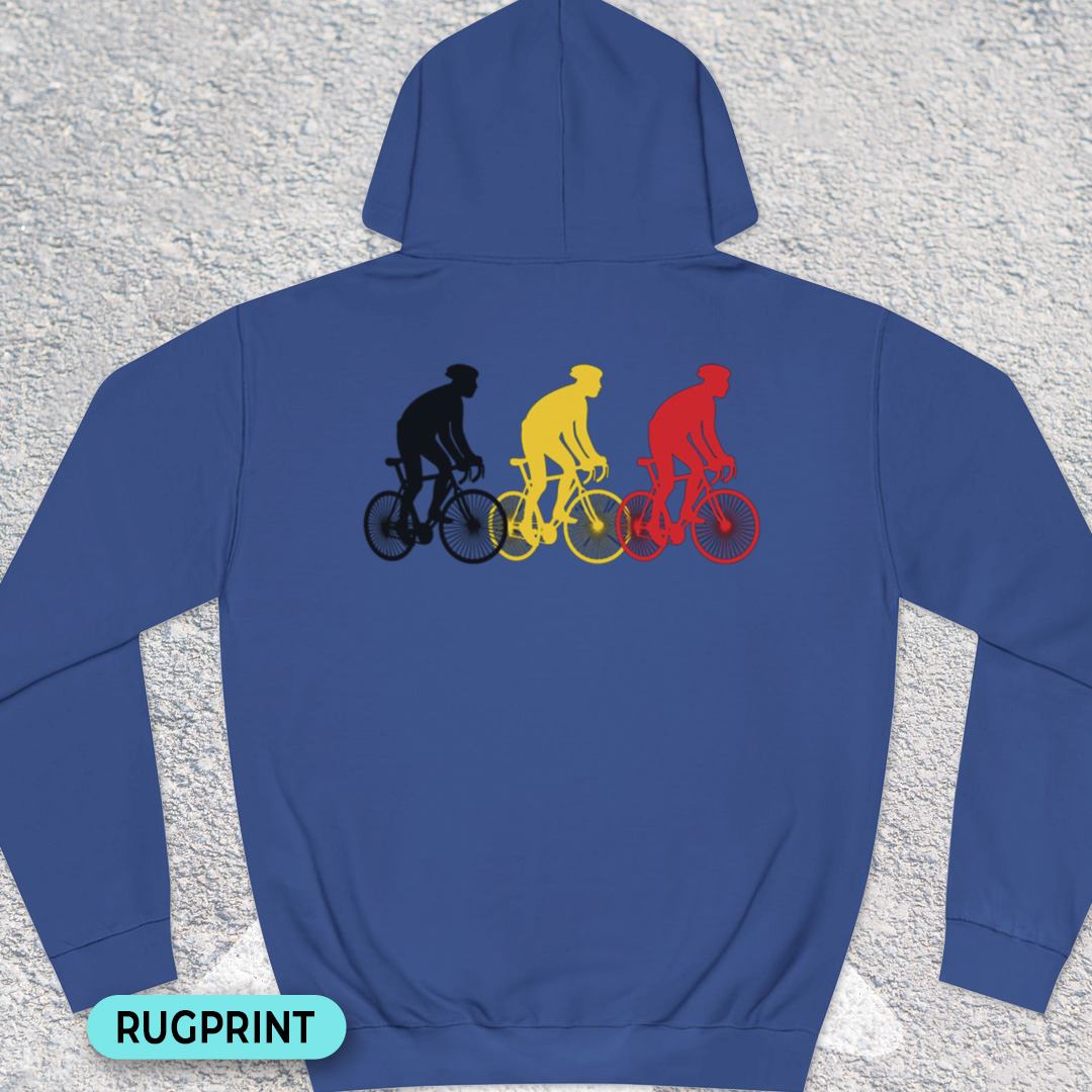 Koersers Belgische driekleur rugprint Hoodie