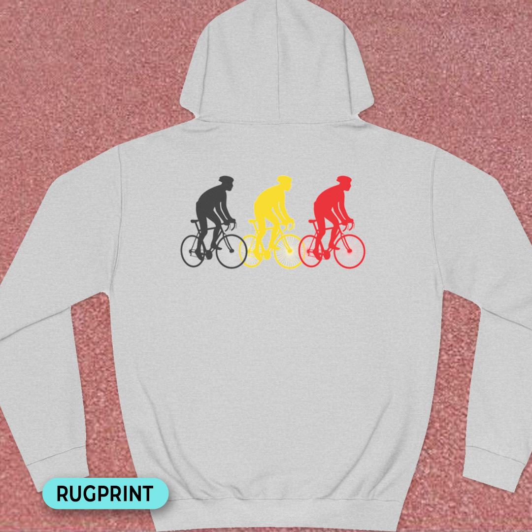 Koersers Belgische driekleur rugprint Hoodie