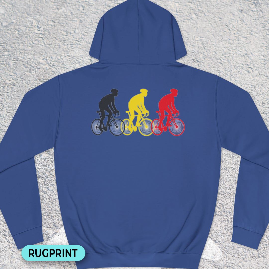 Koersers Belgische driekleur rugprint Hoodie