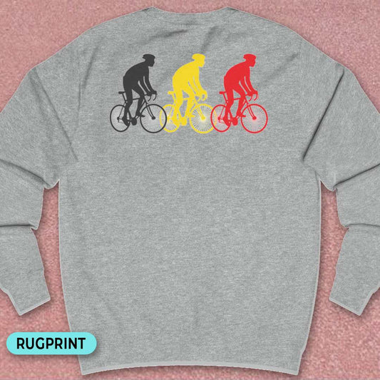 Koersers Belgische driekleur rugprint Sweater