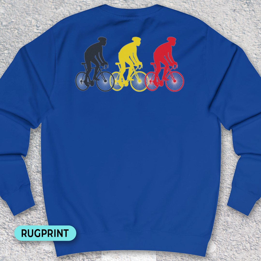 Koersers Belgische driekleur rugprint Sweater