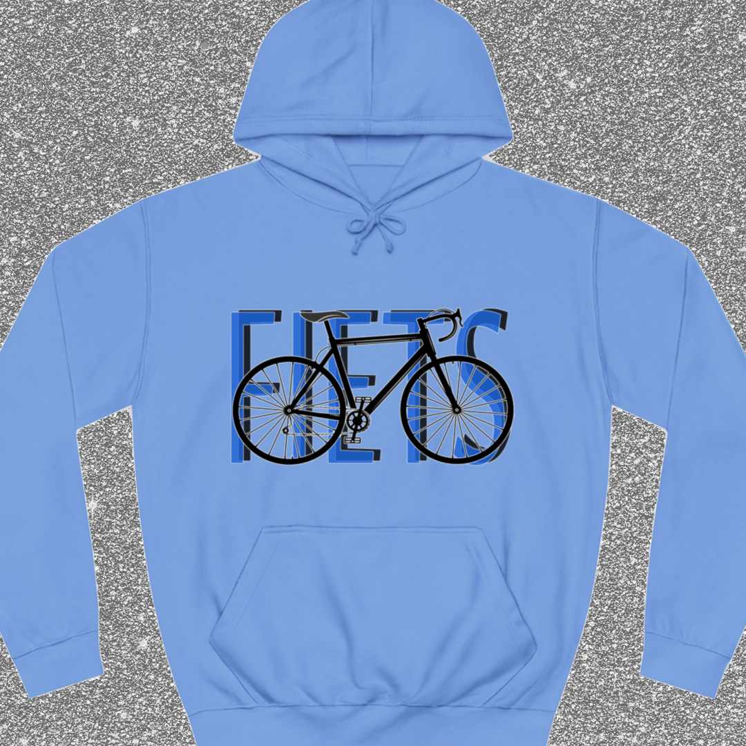 Fiets blauw Hoodie