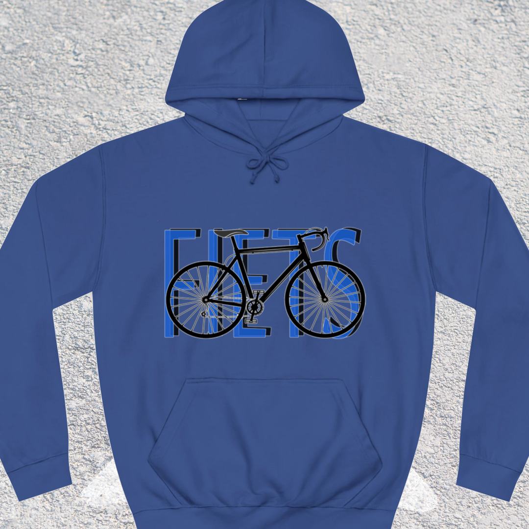 Fiets blauw Hoodie