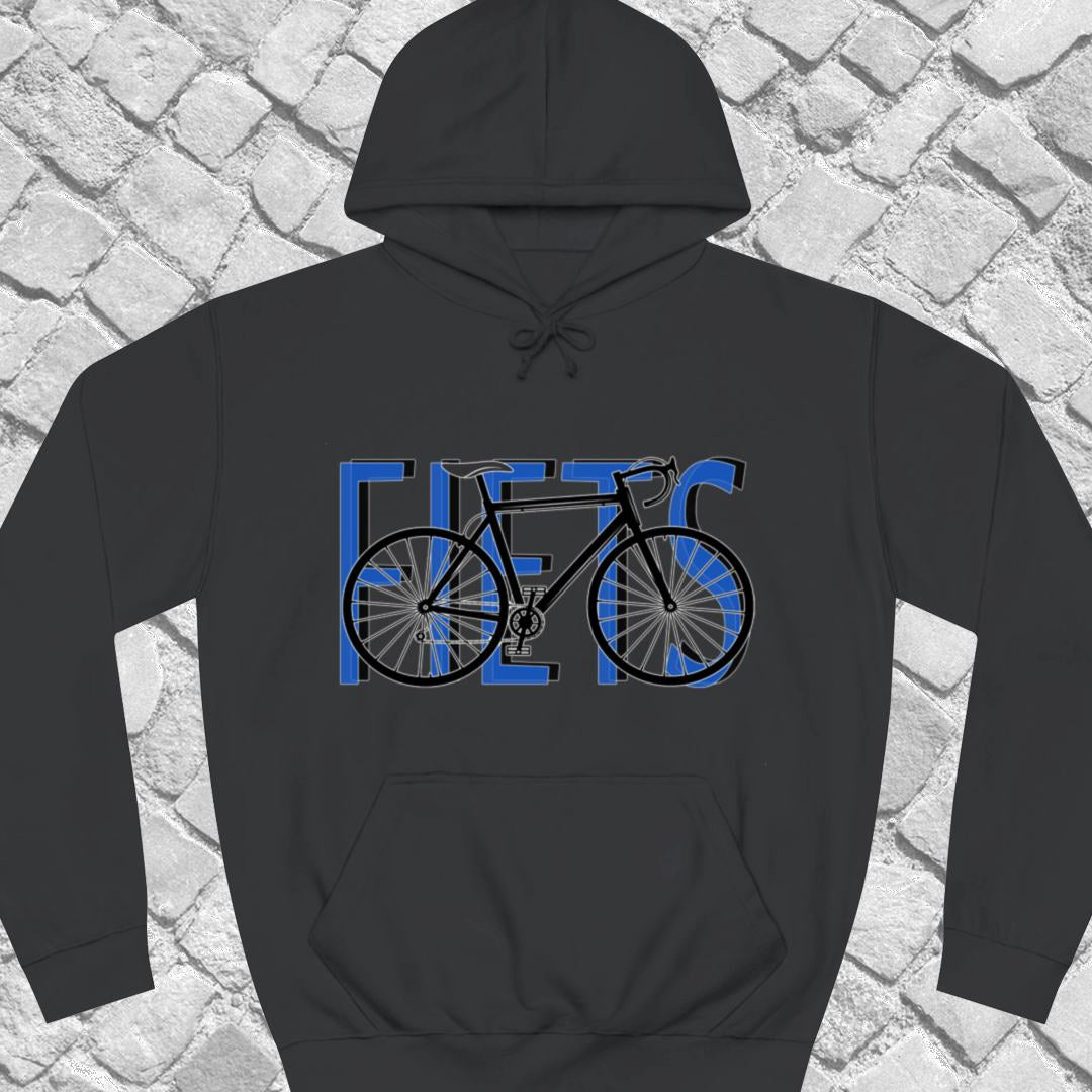 Fiets blauw Hoodie