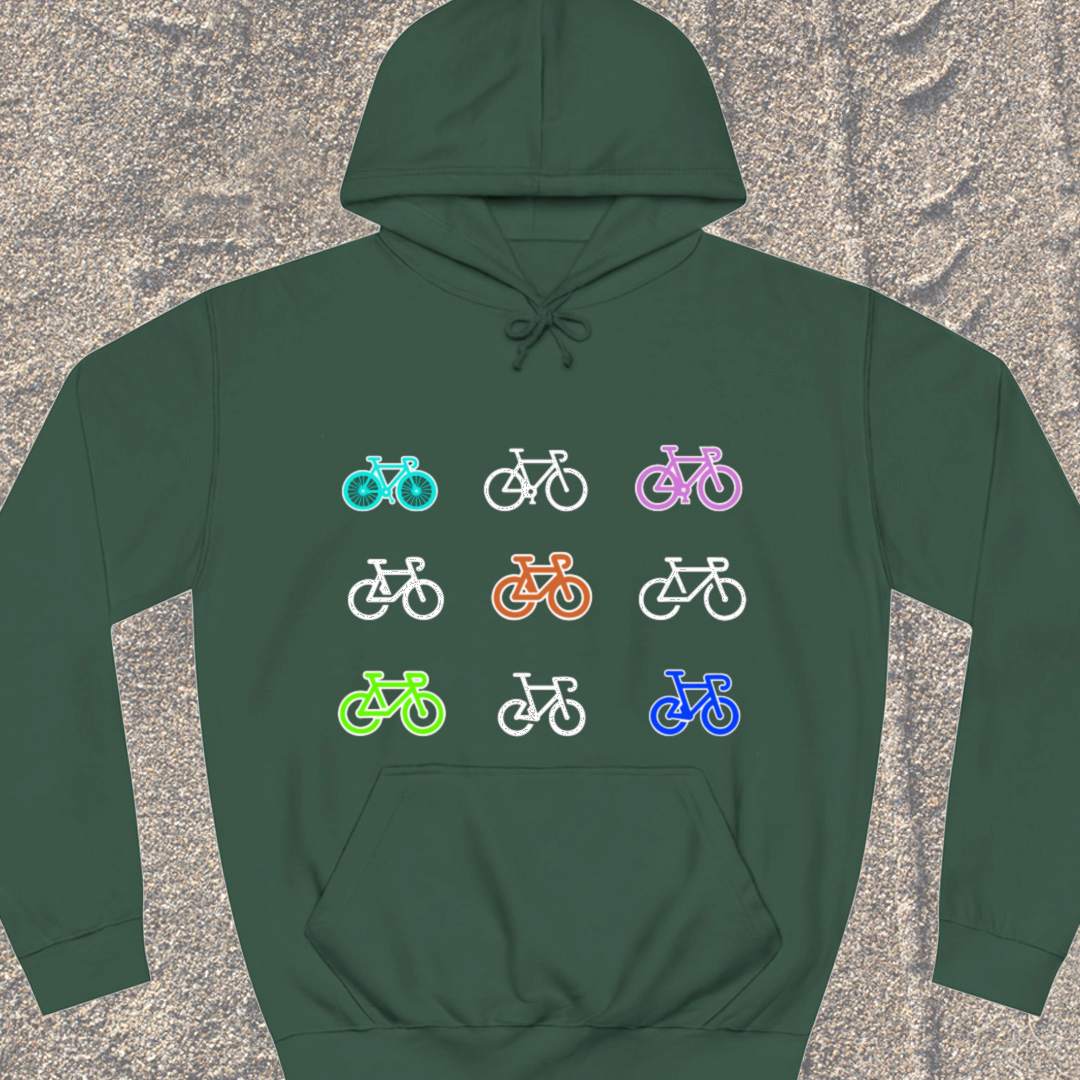 Gekleurde fietsen Hoodie