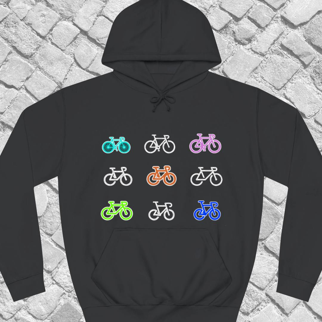 Gekleurde fietsen Hoodie