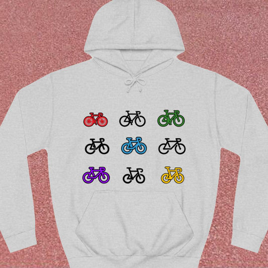Gekleurde fietsen Hoodie