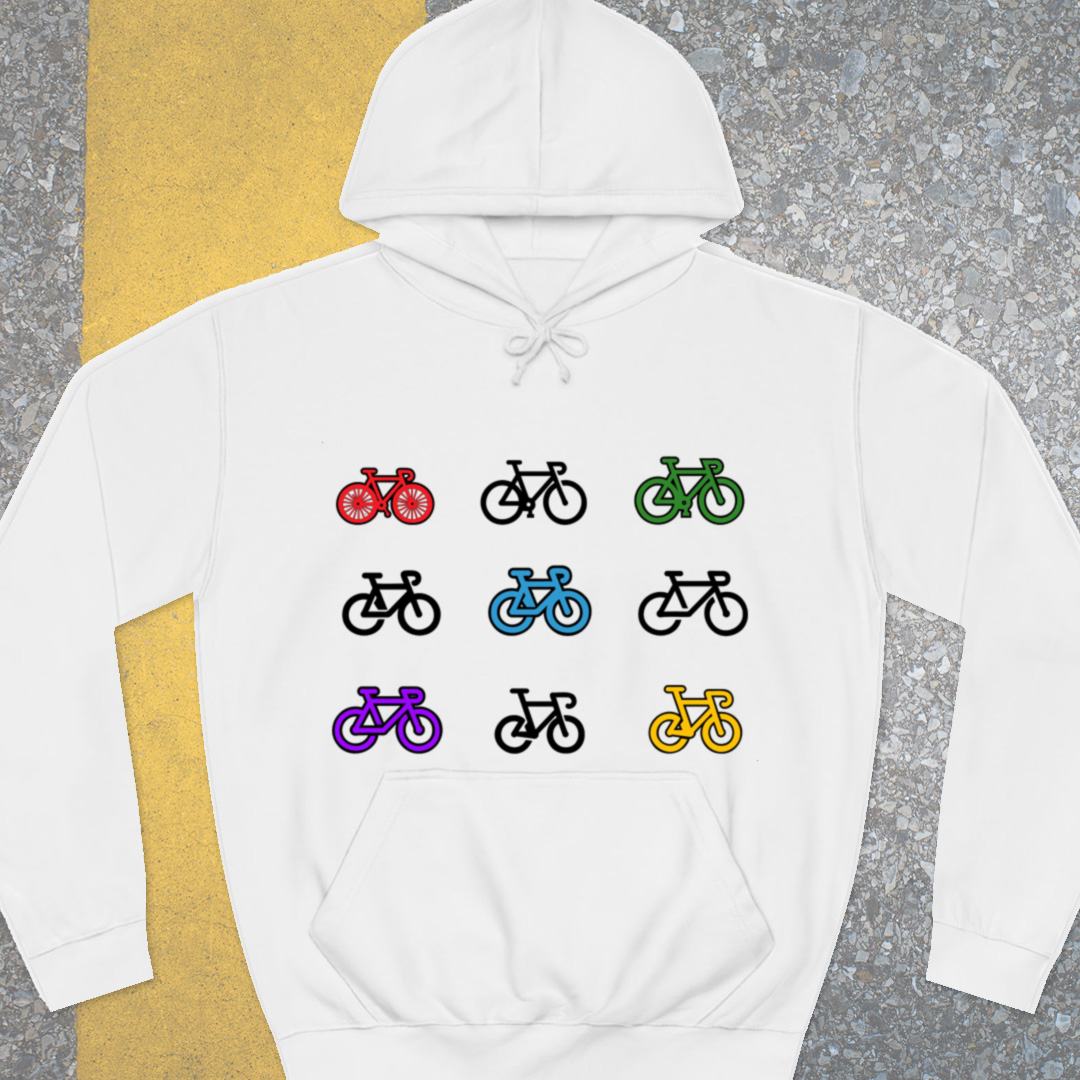 Gekleurde fietsen Hoodie