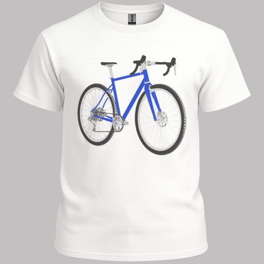 Gravelbike blauw T‑Shirt
