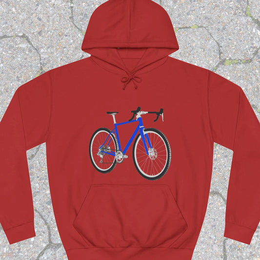 Gravelbike blauw Hoodie