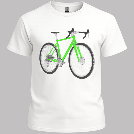 Gravelbike groen T‑Shirt