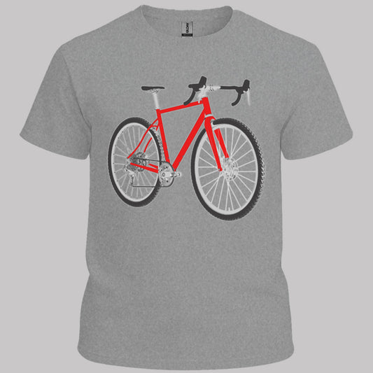 Gravelbike rood T‑Shirt