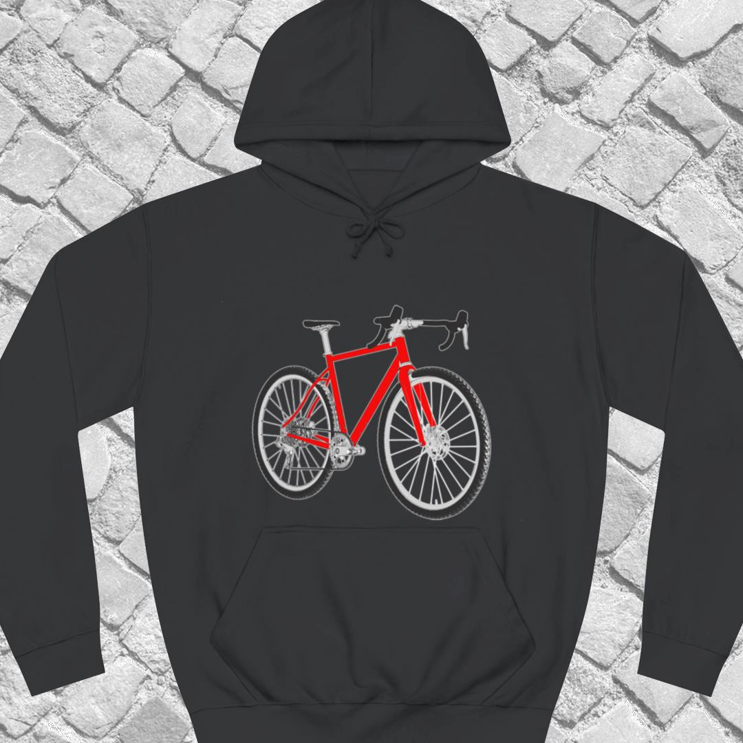 Gravelbike rood Hoodie