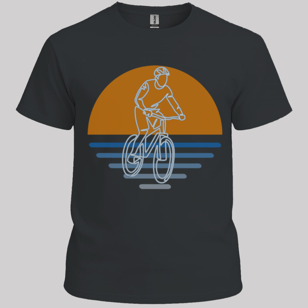 MTB zonsondergang T‑Shirt