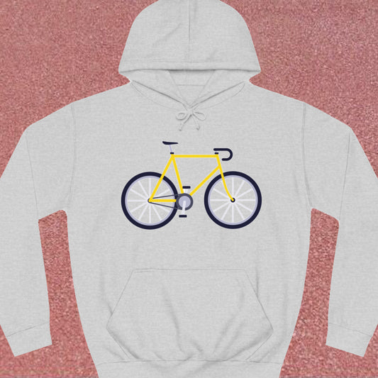 Racefiets geel Hoodie