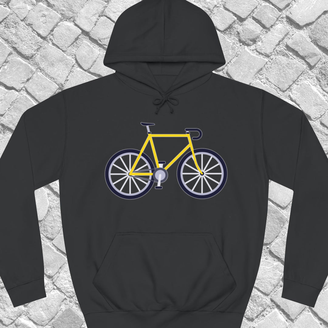Hoodie Vélo de course jaune