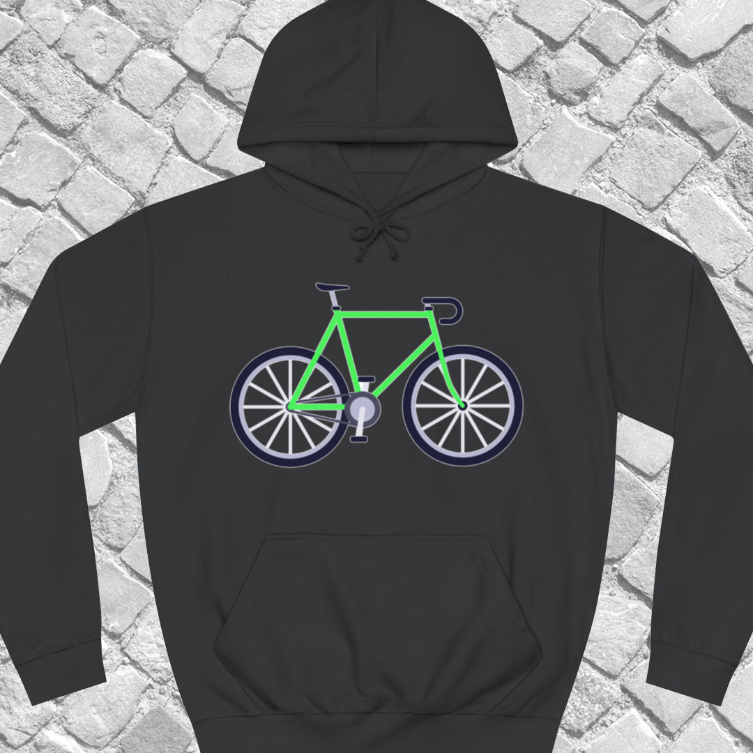 Hoodie Vélo de course vert