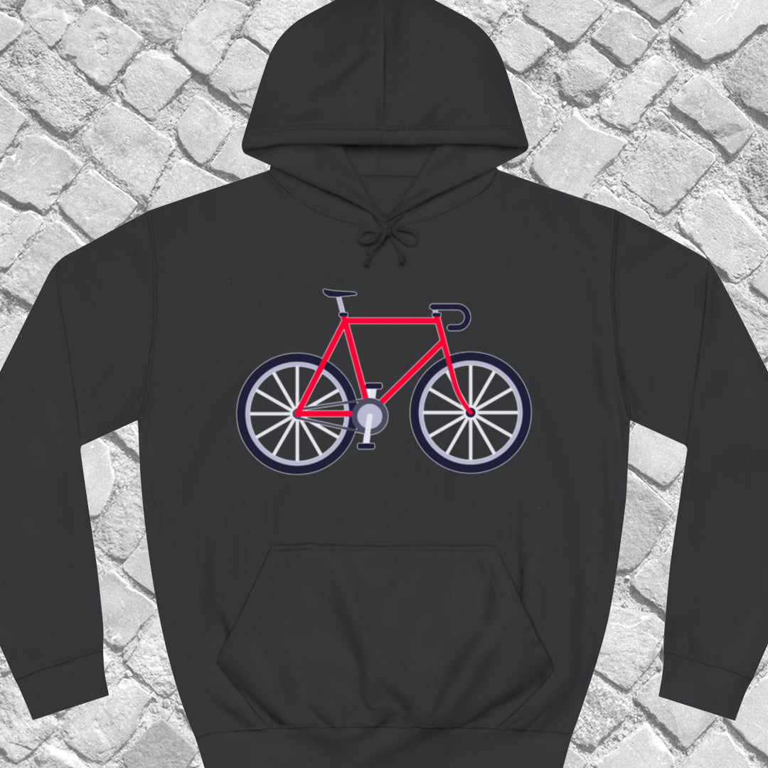 Hoodie Vélo de course rouge
