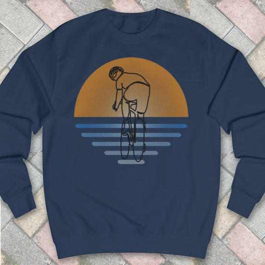 Koersfietser Zonsondergang Sweater
