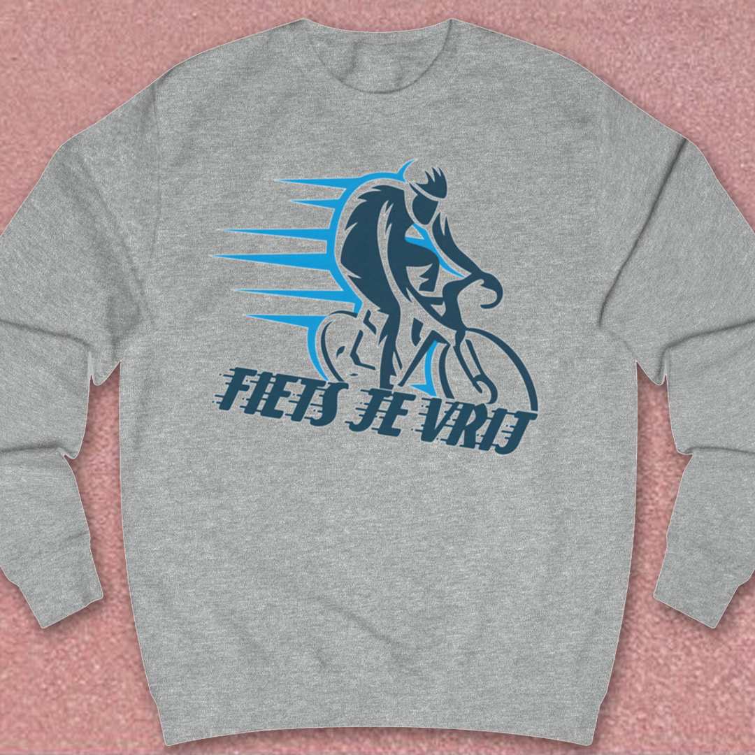 Fiets je vrij blauw Sweater