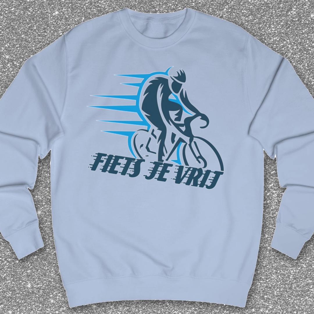 Fiets je vrij blauw Sweater