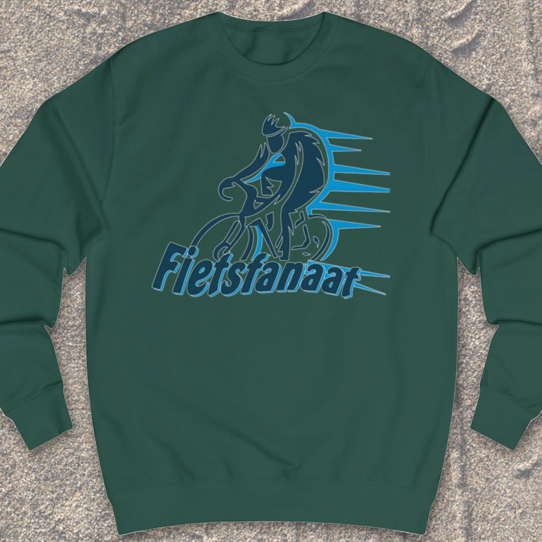 Fietsfanaat blauw Sweater