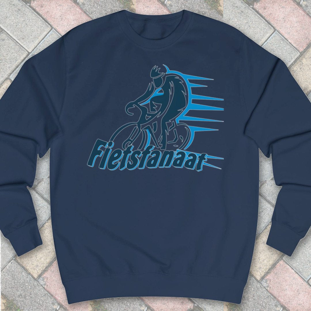 Fietsfanaat blauw Sweater