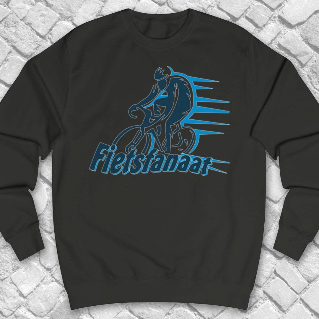 Fietsfanaat blauw Sweater