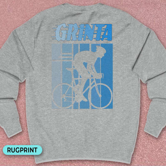 Grinta (blauw) rugprint Sweater