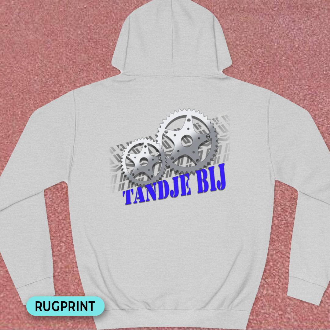 Tandje Bij (blauw) rugprint Hoodie