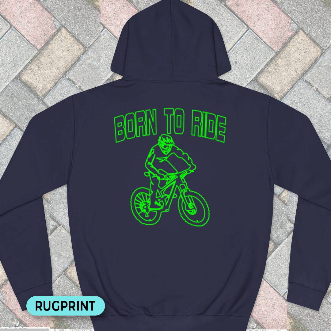 Born to Ride rugprint Hoodie