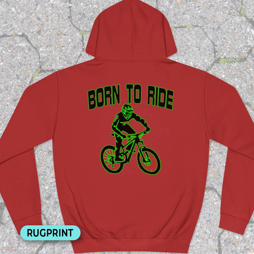 Born to Ride rugprint Hoodie